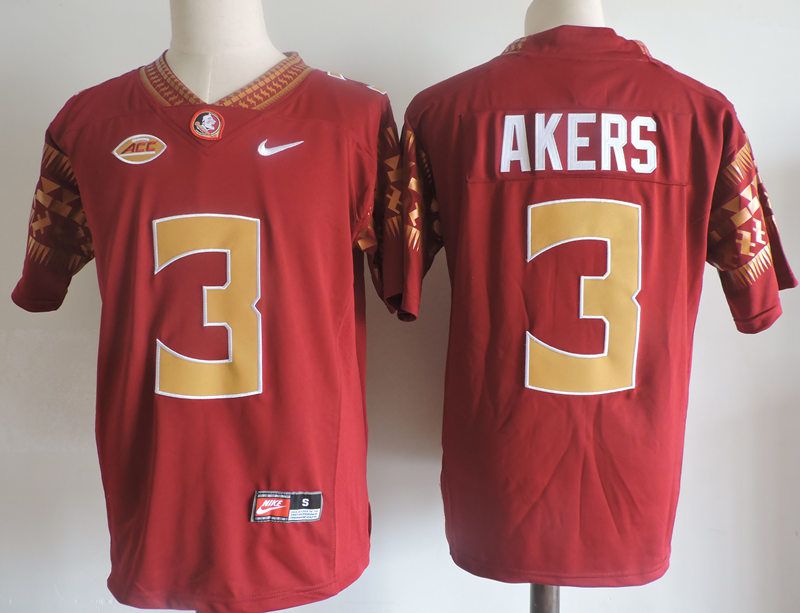Men Florida State Seminoles FSU #3 Akers Red 2024 Nike Vapor NCAA Jersey->arizona diamondback->MLB Jersey